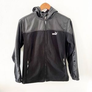 Puma Fleece Zip Jacket with Hood-Boys Size-Large